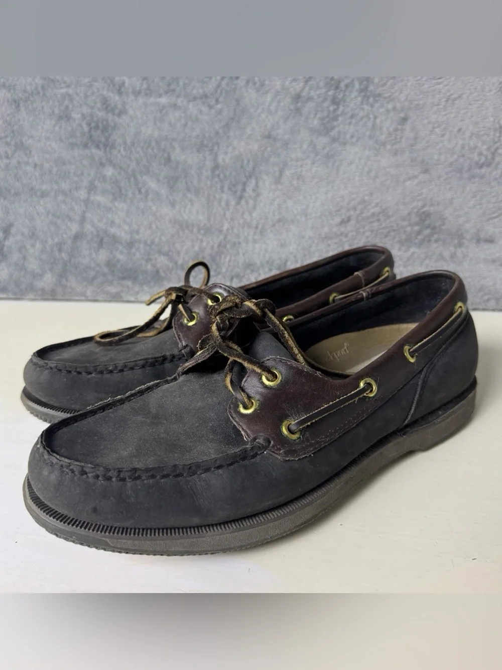 Rockport Boat Shoes Mens 9M Moccasins Leather Moc Toe Non Slip Nautical M5108